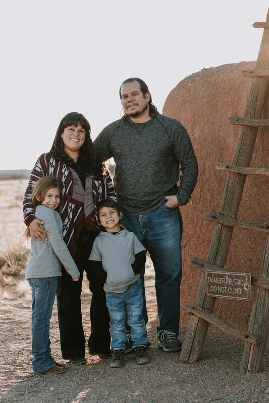 Smiling family in Bernalillo, NM